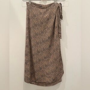 Urban Romantics Floral Tie Waist Cottagecore Wrap Skirt Women's Medium Boho Anim